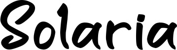 Vorschau des Bootsnamens "Solaria" als Schriftzug für "Bootsbeschriftung Klassisch 95"