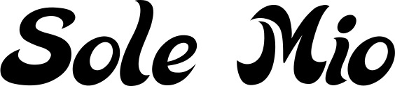 Vorschau des Bootsnamens "Sole Mio" als Schriftzug für "Bootsbeschriftung Klassisch 33"
