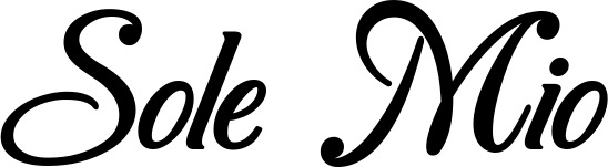 Vorschau des Bootsnamens "Sole Mio" als Schriftzug für "Bootsbeschriftung Klassisch 50"