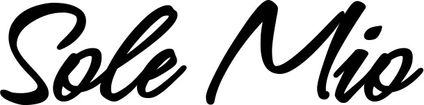 Vorschau des Bootsnamens "Sole Mio" als Schriftzug für "Bootsbeschriftung Klassisch 71"
