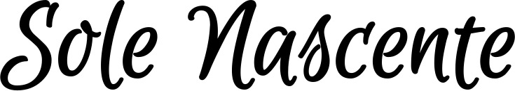 Vorschau des Bootsnamens "Sole Nascente" als Schriftzug für "Bootsbeschriftung Klassisch 105"