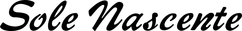 Vorschau des Bootsnamens "Sole Nascente" als Schriftzug für "Bootsbeschriftung Klassisch 12"