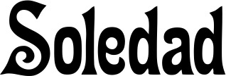 Vorschau des Bootsnamens "Soledad" als Schriftzug für "Bootsbeschriftung Neu 44"