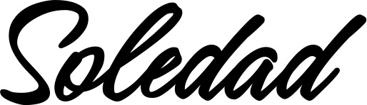 Vorschau des Bootsnamens "Soledad" als Schriftzug für "Bootsbeschriftung Klassisch 71"