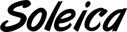 Vorschau des Bootsnamens "Soleica" als Schriftzug für "Bootsbeschriftung Klassisch 38"
