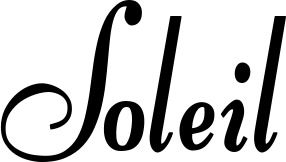 Vorschau des Bootsnamens "Soleil" als Schriftzug für "Bootsbeschriftung Klassisch 76"