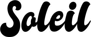 Vorschau des Bootsnamens "Soleil" als Schriftzug für "Bootsbeschriftung Klassisch 41"