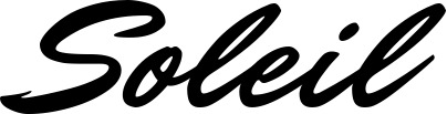Vorschau des Bootsnamens "Soleil" als Schriftzug für "Style Klassisch 82"