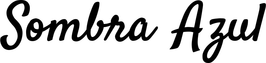 Vorschau des Bootsnamens "Sombra Azul" als Schriftzug für "Bootsbeschriftung Klassisch 96"