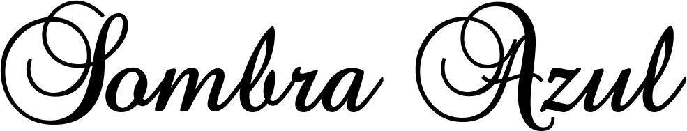 Vorschau des Bootsnamens "Sombra Azul" als Schriftzug für "Bootsbeschriftung Klassisch 02-A"