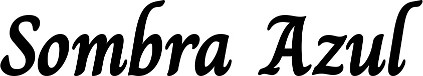 Vorschau des Bootsnamens "Sombra Azul" als Schriftzug für "Bootsbeschriftung Klassisch 51"