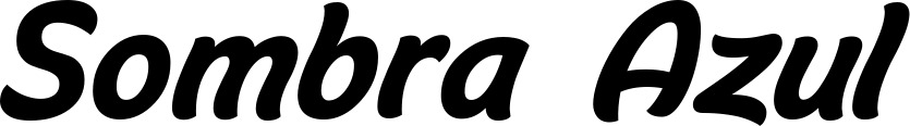 Vorschau des Bootsnamens "Sombra Azul" als Schriftzug für "Bootsbeschriftung Klassisch 14"