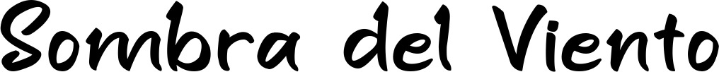 Vorschau des Bootsnamens "Sombra del Viento" als Schriftzug für "Bootsbeschriftung Klassisch 95"