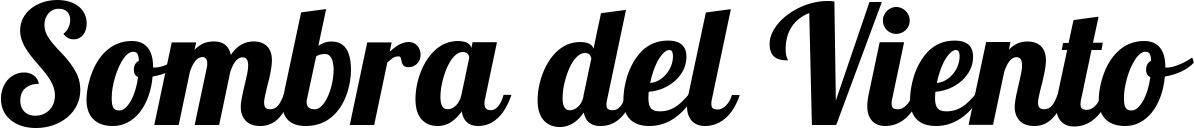 Vorschau des Bootsnamens "Sombra del Viento" als Schriftzug für "Bootsbeschriftung Neu 60"