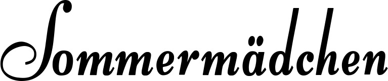 Vorschau des Bootsnamens "Sommermädchen" als Schriftzug für "Bootsbeschriftung Klassisch 76"