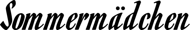 Vorschau des Bootsnamens "Sommermädchen" als Schriftzug für "Bootsbeschriftung Klassisch 93"