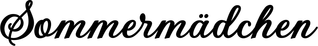 Vorschau des Bootsnamens "Sommermädchen" als Schriftzug für "Bootsbeschriftung Klassisch 69"