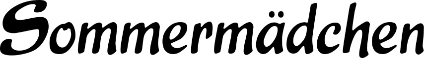 Vorschau des Bootsnamens "Sommermädchen" als Schriftzug für "Bootsbeschriftung Klassisch 15"
