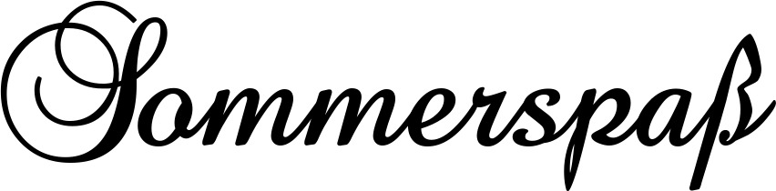 Vorschau des Bootsnamens "Sommerspaß" als Schriftzug für "Bootsbeschriftung Klassisch 02-A"