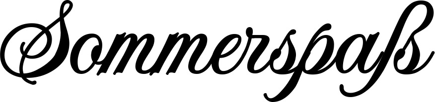 Vorschau des Bootsnamens "Sommerspaß" als Schriftzug für "Bootsbeschriftung Klassisch 70"