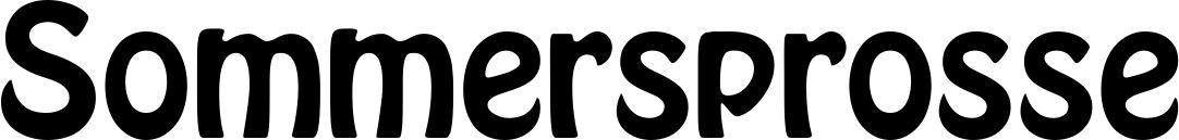 Vorschau des Bootsnamens "Sommersprosse" als Schriftzug für "Bootsbeschriftung Fett 01"