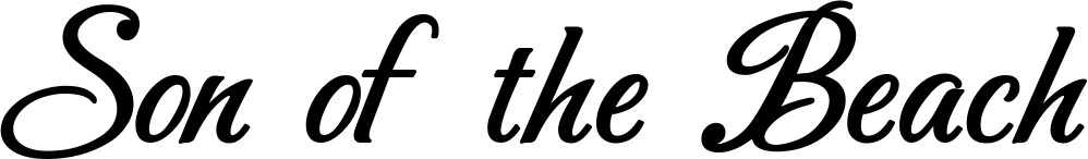 Vorschau des Bootsnamens "Son of the Beach" als Schriftzug für "Style Klassisch 50"