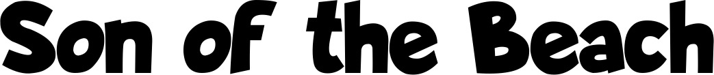 Vorschau des Bootsnamens "Son of the Beach" als Schriftzug für "Bootsbeschriftung Neu 48"