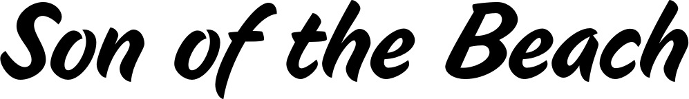 Bootsname 'Son of the Beach' angezeigt als 'Bootsbeschriftung Klassisch 19'