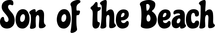 Vorschau des Bootsnamens "Son of the Beach" als Schriftzug für "Bootsbeschriftung Klassisch 53"