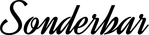 Vorschau des Bootsnamens "Sonderbar" als Schriftzug für "Bootsbeschriftung Klassisch 44"