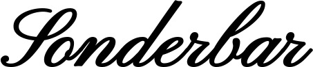 Vorschau des Bootsnamens "Sonderbar" als Schriftzug für "Bootsbeschriftung Klassisch 107"