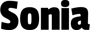 Vorschau des Bootsnamens "Sonia" als Schriftzug für "Bootsbeschriftung Fett 30"