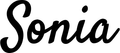 Vorschau des Bootsnamens "Sonia" als Schriftzug für "Style Klassisch 96"