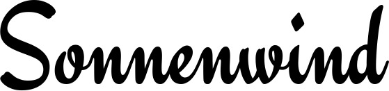 Vorschau des Bootsnamens "Sonnenwind" als Schriftzug für "Bootsbeschriftung Klassisch 63"