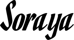 Vorschau des Bootsnamens "Soraya" als Schriftzug für "Bootsbeschriftung Klassisch 93"