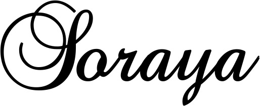 Vorschau des Bootsnamens "Soraya" als Schriftzug für "Style Klassisch 02-A"