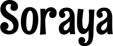 Vorschau des Bootsnamens "Soraya" als Schriftzug für "Bootsbeschriftung Neu 68"