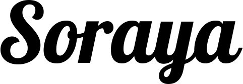 Vorschau des Bootsnamens "Soraya" als Schriftzug für "Bootsbeschriftung Neu 60"