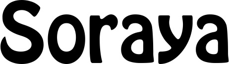 Vorschau des Bootsnamens "Soraya" als Schriftzug für "Bootsbeschriftung Fett 01"