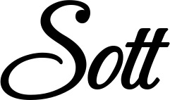 Vorschau des Bootsnamens "Sott" als Schriftzug für "Bootsbeschriftung Klassisch 50"