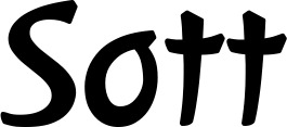 Vorschau des Bootsnamens "Sott" als Schriftzug für "Bootsbeschriftung Klassisch 72"