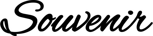 Vorschau des Bootsnamens "Souvenir" als Schriftzug für "Bootsbeschriftung Klassisch 35"