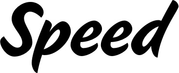 Vorschau des Bootsnamens "Speed" als Schriftzug für "Bootsbeschriftung Klassisch 19"