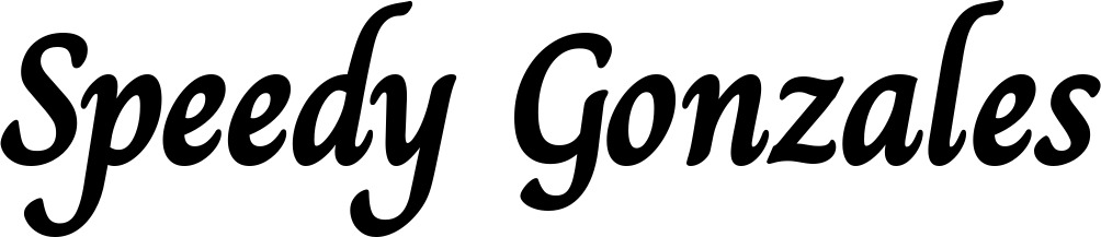 Vorschau des Bootsnamens "Speedy Gonzales" als Schriftzug für "Style Klassisch 51"