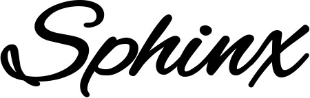 Vorschau des Bootsnamens "Sphinx" als Schriftzug für "Bootsbeschriftung Klassisch 35"