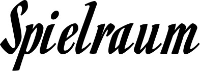 Vorschau des Bootsnamens "Spielraum" als Schriftzug für "Bootsbeschriftung Klassisch 93"