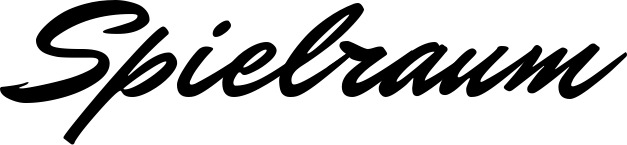 Vorschau des Bootsnamens "Spielraum" als Schriftzug für "Bootsbeschriftung Klassisch 82"