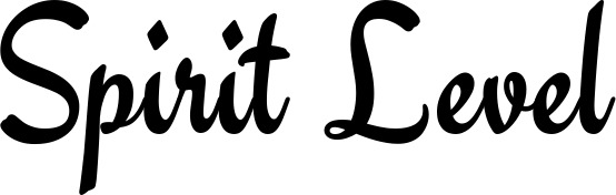 Vorschau des Bootsnamens "Spirit Level" als Schriftzug für "Bootsbeschriftung Klassisch 63"