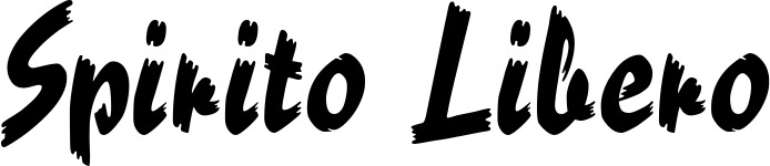 Vorschau des Bootsnamens "Spirito Libero" als Schriftzug für "Bootsbeschriftung Neu 10"