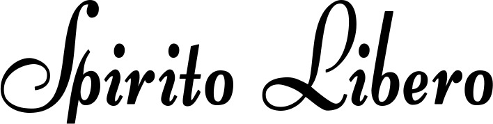 Vorschau des Bootsnamens "Spirito Libero" als Schriftzug für "Bootsbeschriftung Klassisch 76"